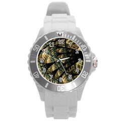 Pattern Abstract Fractals Round Plastic Sport Watch (l) by Pakrebo