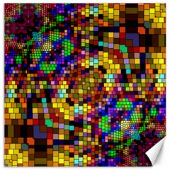 Color Mosaic Background Wall Canvas 12  X 12  by Pakrebo