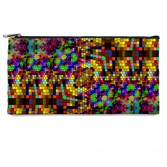 Color Mosaic Background Wall Pencil Cases by Pakrebo