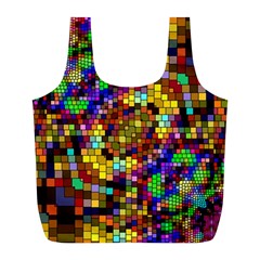 Color Mosaic Background Wall Full Print Recycle Bag (l)