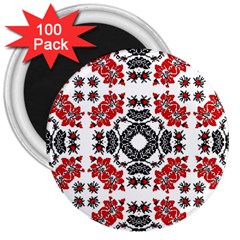 Ornament Seamless Pattern Element 3  Magnets (100 Pack) by Pakrebo