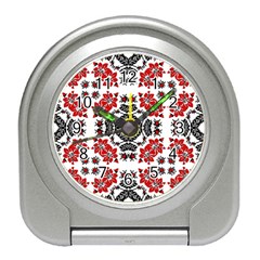 Ornament Seamless Pattern Element Travel Alarm Clock by Pakrebo