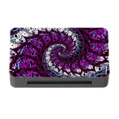 Fractal Background Swirl Art Skull Memory Card Reader With Cf by Pakrebo