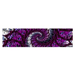 Fractal Background Swirl Art Skull Satin Scarf (oblong) by Pakrebo