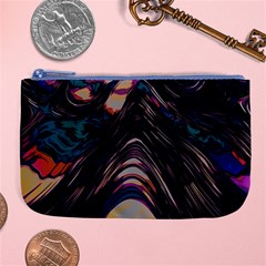 Pattern Texture Fractal Colorful Large Coin Purse by Pakrebo