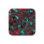 Nerves Cells Star Dendrites Sepia Rubber Coaster (Square)  Front