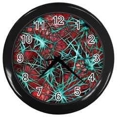 Nerves Cells Star Dendrites Sepia Wall Clock (black) by Pakrebo