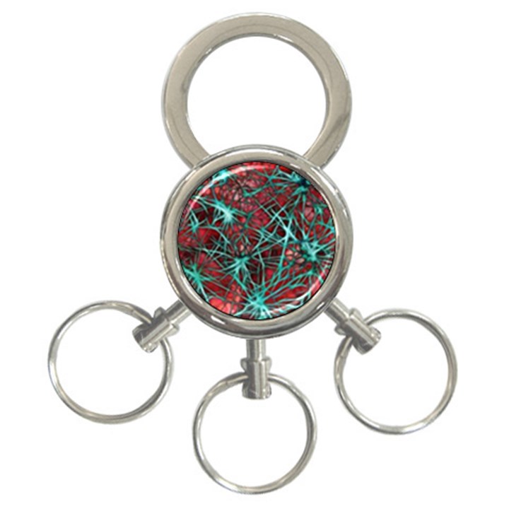 Nerves Cells Star Dendrites Sepia 3-Ring Key Chains