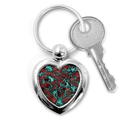 Nerves Cells Star Dendrites Sepia Key Chains (heart)  by Pakrebo