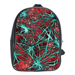 Nerves Cells Star Dendrites Sepia School Bag (large) by Pakrebo