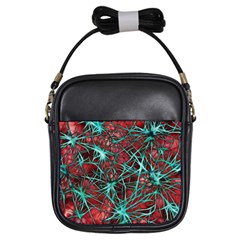 Nerves Cells Star Dendrites Sepia Girls Sling Bag by Pakrebo