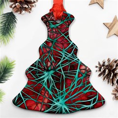 Nerves Cells Star Dendrites Sepia Christmas Tree Ornament (two Sides) by Pakrebo