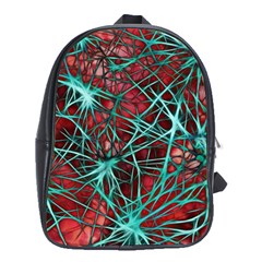 Nerves Cells Star Dendrites Sepia School Bag (xl) by Pakrebo