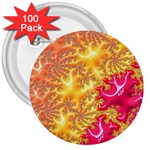 Fractal Math Mathematics Science 3  Buttons (100 pack)  Front