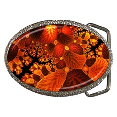 Leaf Autumn Nature Background Belt Buckles