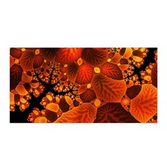 Leaf Autumn Nature Background Satin Wrap