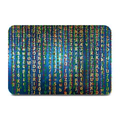 Binary Null One Digital Blue Plate Mats by Pakrebo