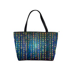 Binary Null One Digital Blue Classic Shoulder Handbag by Pakrebo