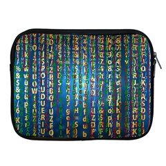 Binary Null One Digital Blue Apple Ipad 2/3/4 Zipper Cases by Pakrebo