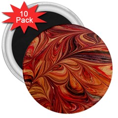 Marbled Paper Mottle Color Movement 3  Magnets (10 Pack)  by Pakrebo