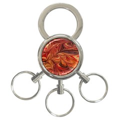 Marbled Paper Mottle Color Movement 3-ring Key Chains by Pakrebo