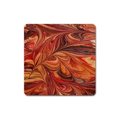 Marbled Paper Mottle Color Movement Square Magnet by Pakrebo