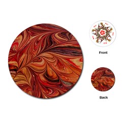 Marbled Paper Mottle Color Movement Playing Cards (round) by Pakrebo