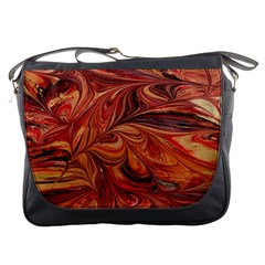 Marbled Paper Mottle Color Movement Messenger Bag by Pakrebo