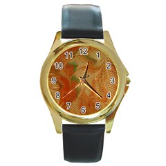 Mottle Color Movement Colorful Round Gold Metal Watch by Pakrebo