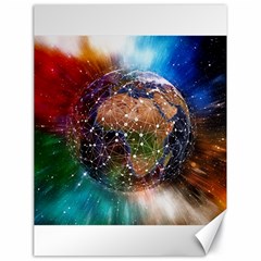 Network Earth Block Chain Globe Canvas 18  X 24  by Pakrebo