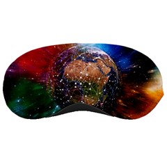 Network Earth Block Chain Globe Sleeping Masks by Pakrebo