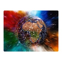 Network Earth Block Chain Globe Double Sided Flano Blanket (mini)  by Pakrebo