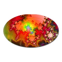 Background Abstract Color Form Oval Magnet by Pakrebo