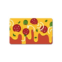 Pizza Topping Funny Modern Yellow Melting Cheese And Pepperonis Magnet (name Card) by genx