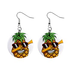 Dabbing Pineapple Sunglasses Shirt Aloha Hawaii Beach Gift Mini Button Earrings by SilentSoulArts