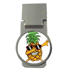 Dabbing Pineapple Sunglasses Shirt Aloha Hawaii Beach Gift Money Clips (round)  by SilentSoulArts