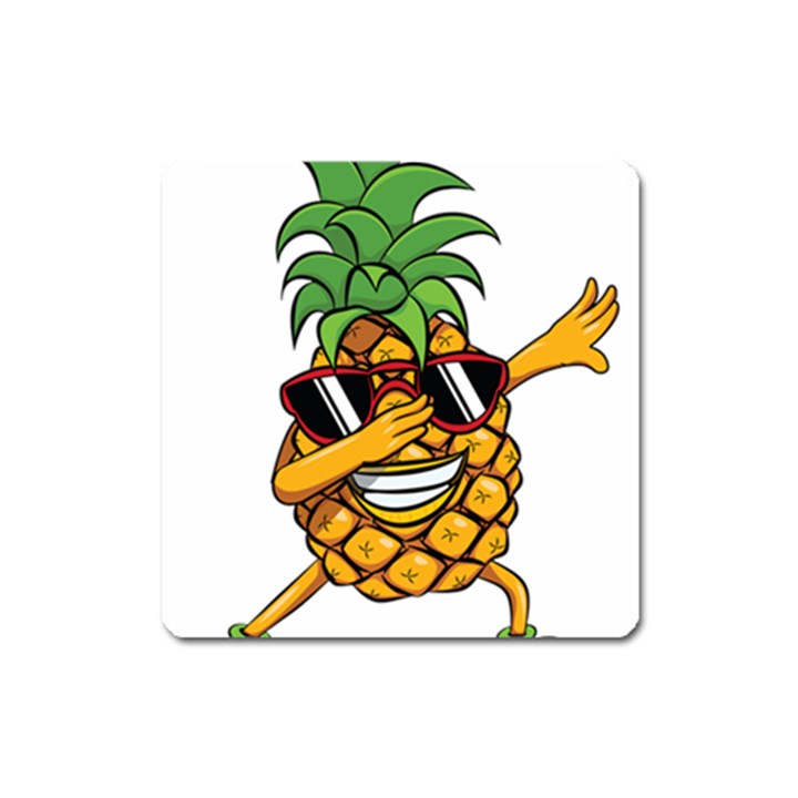 Dabbing Pineapple Sunglasses Shirt Aloha Hawaii Beach Gift Square Magnet