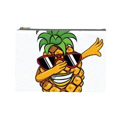 Dabbing Pineapple Sunglasses Shirt Aloha Hawaii Beach Gift Cosmetic Bag (large) by SilentSoulArts