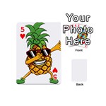 Dabbing Pineapple Sunglasses Shirt Aloha Hawaii Beach Gift Playing Cards 54 (Mini) Front - Heart5