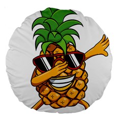 Dabbing Pineapple Sunglasses Shirt Aloha Hawaii Beach Gift Large 18  Premium Round Cushions by SilentSoulArts