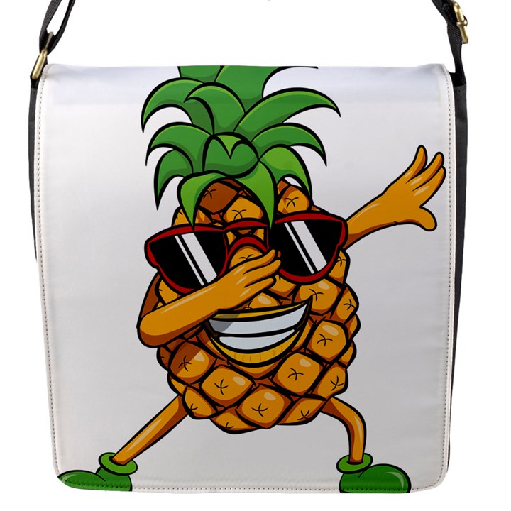 Dabbing Pineapple Sunglasses Shirt Aloha Hawaii Beach Gift Flap Closure Messenger Bag (S)