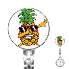 Dabbing Pineapple Sunglasses Shirt Aloha Hawaii Beach Gift Stainless Steel Nurses Watch by SilentSoulArts