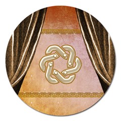 Decorative Celtic Knot Magnet 5  (round) by FantasyWorld7