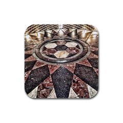 Statehouse Rotunda floor Rubber Square Coaster (4 pack) 