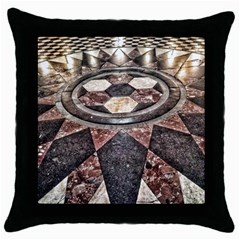 Statehouse Rotunda Floor Throw Pillow Case (black) by Riverwoman