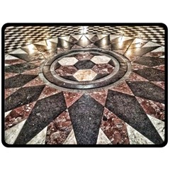 Statehouse Rotunda Floor Fleece Blanket (large)  by Riverwoman