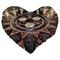 Statehouse Rotunda floor Large 19  Premium Heart Shape Cushions