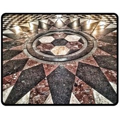 Statehouse Rotunda Floor Double Sided Fleece Blanket (medium)  by Riverwoman