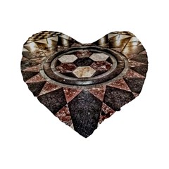 Statehouse Rotunda floor Standard 16  Premium Flano Heart Shape Cushions