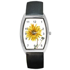 Sunflower - Vintage Barrel Style Metal Watch by WensdaiAmbrose